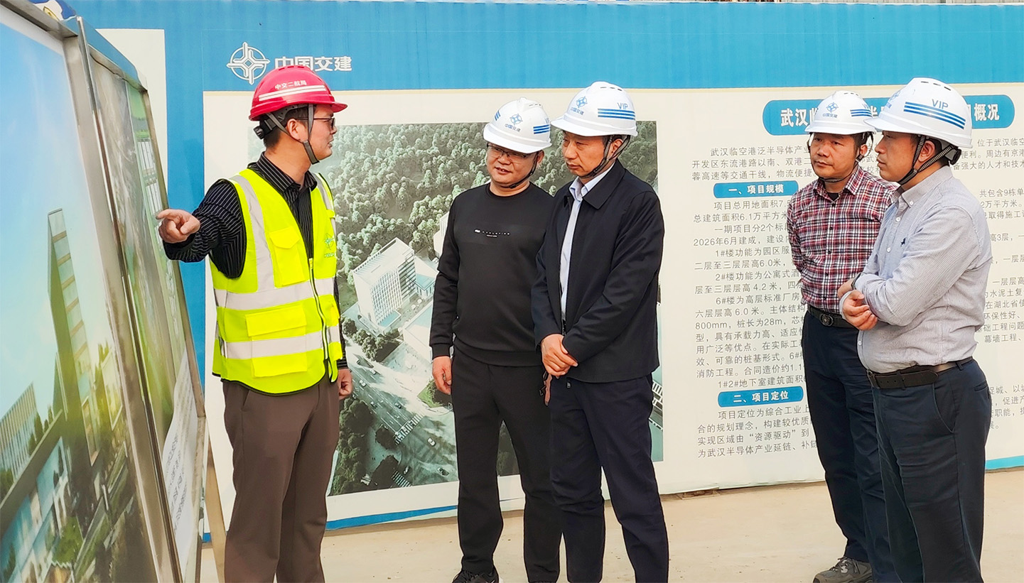 照片1—2026.3.14李宗平到武汉临空港泛半导体产业园项目开展“四不两直”安全检查